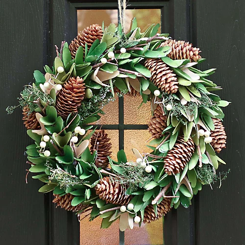 Forest Green Summer Autumn Winter Door Decoration Christmas Wreath 36cm 1 Forest Green Summer Autumn Winter Door Decoration Christmas Wreath 36cm