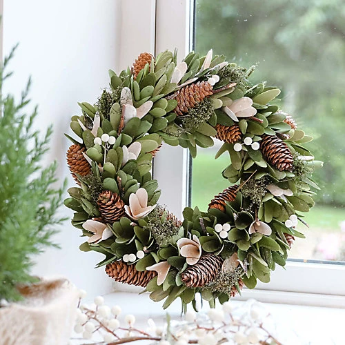 Forest Green Summer Autumn Winter Door Decoration Christmas Wreath 36cm 3 Forest Green Summer Autumn Winter Door Decoration Christmas Wreath 36cm - Image 3