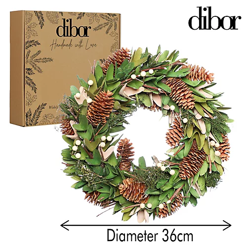 Forest Green Summer Autumn Winter Door Decoration Christmas Wreath 36cm 4 Forest Green Summer Autumn Winter Door Decoration Christmas Wreath 36cm - Image 4
