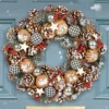 Gingham Glory Autumn Winter Door Decoration Christmas Wreath 38cm