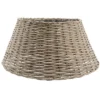 Grey Round Wicker Christmas Tree Skirt Tree Decor Base Floor Basket 57cm X 28cm