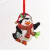 Handmade Felt Penguin Christmas Tree Hanging Decoration - 11.5 Cm