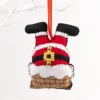 Handmade Felt 'When Santa Got Stuck In The Chimney' Christmas Tree Hanging Decoration - 11.5 Cm