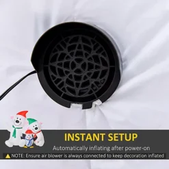 HOMCOM 4ft Christmas Inflatable Decoration With Two Bears And Penguin Light Up Outdoor Blow Up Decorations Xmas Décor -Deals Christmas Decor Store homcom 4ft christmas inflatable decoration with two bears and penguin light up outdoor blow up decorations xmas d cor5056534518714 06c MP