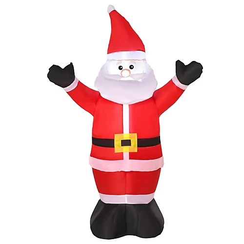 HOMCOM 4ft Inflatable Christmas Santa Claus Xmas Decoration 1 LED Holiday Air Blown Yard Outdoor Décor 2 HOMCOM 4ft Inflatable Christmas Santa Claus Xmas Decoration 1 LED Holiday Air Blown Yard Outdoor Décor - Image 2