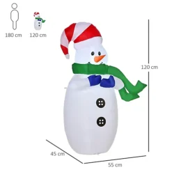 HOMCOM 4ft Inflatable Standing Christmas Decoration Large Waterproof Snowman With LED And Inflator -Deals Christmas Decor Store homcom 4ft inflatable standing christmas decoration large waterproof snowman with led and inflator5055974860865 03c MP