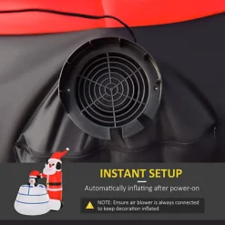 HOMCOM 5ft Christmas Inflatable Santa Claus And Penguin With Ice House Built-in LED Blow Up Decoration Outdoor, Xmas Decor -Deals Christmas Decor Store homcom 5ft christmas inflatable santa claus and penguin with ice house built in led blow up decoration outdoor xmas decor5056534518790 06c MP