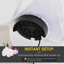 HOMCOM 5ft Outdoor Christmas Inflatable With LED Light, Lighted Blow Up Polar Bear With Three Penguins, Giant Yard Party Décor -Deals Christmas Decor Store homcom 5ft outdoor christmas inflatable with led light lighted blow up polar bear with three penguins giant yard party d cor5056534514068 06c MP