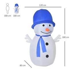 HOMCOM 6ft Christmas Inflatable Snowman Outdoor LED Light Blow Up Decoration For Home Indoor Garden Lawn -Deals Christmas Decor Store homcom 6ft christmas inflatable snowman outdoor led light blow up decoration for home indoor garden lawn5056534521226 03c MP