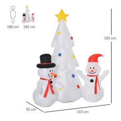 HOMCOM 6ft Christmas Inflatable Tree With Star And Snowmen, LED Lighted For Home Indoor Outdoor Garden Lawn Decoration Party Prop 6 HOMCOM 6ft Christmas Inflatable Tree With Star And Snowmen, LED Lighted For Home Indoor Outdoor Garden Lawn Decoration Party Prop -Deals Christmas Decor Store homcom 6ft christmas inflatable tree with star and snowmen led lighted for home indoor outdoor garden lawn decoration party prop5056534524531 03c MP