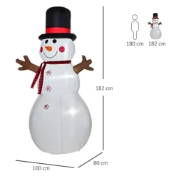 HOMCOM 6ft Giant Inflatable Snowman Christmas Decoration W/ LED Lights Accessories Cute Family Fun Seasonal Outdoor Indoor -Deals Christmas Decor Store homcom 6ft giant inflatable snowman christmas decoration w led lights accessories cute family fun seasonal outdoor indoor5056399113703 03c MP