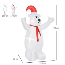 HOMCOM 6ft Tall Outdoor Inflatable Bear Airblown Projection Holiday Christmas Lawn Décor -Deals Christmas Decor Store homcom 6ft tall outdoor inflatable bear airblown projection holiday christmas lawn d cor5056029811498 03c MP