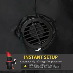 HOMCOM 8ft Inflatable Christmas Penguin Holding Candy Cane Blow Up Outdoor Decoration With LED Lights For Holiday 7 HOMCOM 8ft Inflatable Christmas Penguin Holding Candy Cane Blow Up Outdoor Decoration With LED Lights For Holiday -Deals Christmas Decor Store homcom 8ft inflatable christmas penguin holding candy cane blow up outdoor decoration with led lights for holiday5056534524319 06c MP