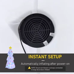 HOMCOM 8ft Inflatable Christmas Tree W/ Star And Multicolour Decorations LED Lighted For Garden Lawn Party Prop White -Deals Christmas Decor Store homcom 8ft inflatable christmas tree w star and multicolour decorations led lighted for garden lawn party prop white5056534515997 06c MP