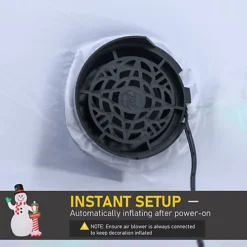 HOMCOM 8ft Tall Christmas Inflatable Snowman With Street Lamp, Lighted For Home Indoor Outdoor Garden Lawn Decoration Party Prop -Deals Christmas Decor Store homcom 8ft tall christmas inflatable snowman with street lamp lighted for home indoor outdoor garden lawn decoration party prop5056534510664 06c MP