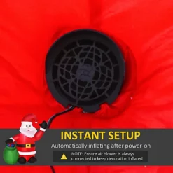 HOMCOM Inflatable Blow Up Christmas Santa Claus 4ft LED Yard Holiday Decoration -Deals Christmas Decor Store homcom inflatable blow up christmas santa claus 4ft led yard holiday decoration5055974819924 06c MP