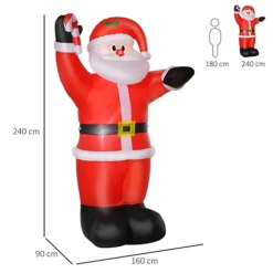 HOMCOM Inflatable Christmas Santa Claus Air Blown Decoration Yard -Deals Christmas Decor Store homcom inflatable christmas santa claus air blown decoration yard5055974862302 03c MP