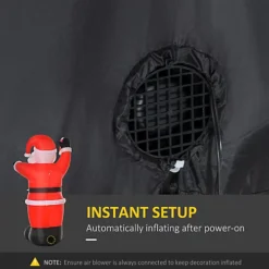 HOMCOM Inflatable Christmas Santa Claus Air Blown Decoration Yard -Deals Christmas Decor Store homcom inflatable christmas santa claus air blown decoration yard5055974862302 06c MP