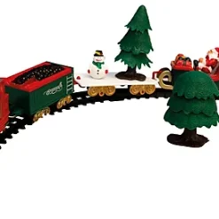 Home Festive Battery Operated Musical Christmas Train Set Ornament- 260cm Of Track