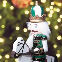 Home Festive Nutcracker Horseman Christmas Decoration- Green & Gold -Deals Christmas Decor Store home festive nutcracker horseman christmas decoration green gold5021196820055 04c MP