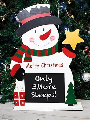 Home Festive Wooden Snowman Chalkboard Christmas Ornament 2 Home Festive Wooden Snowman Chalkboard Christmas Ornament - Image 2