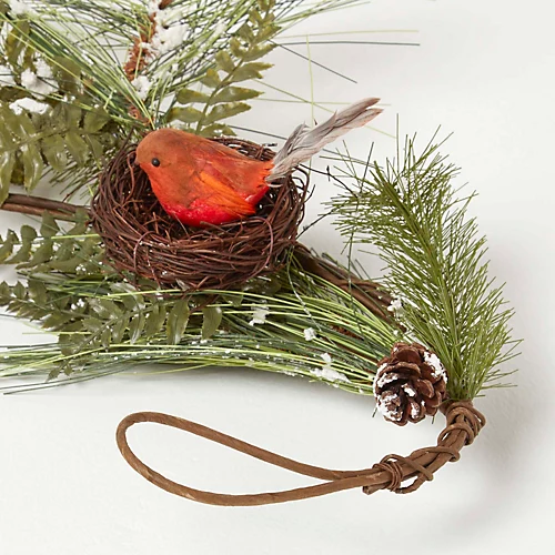 Homescapes Festive Christmas Garland With Artificial Pine And Robins Nests 5ft 3 Homescapes Festive Christmas Garland With Artificial Pine And Robins Nests 5ft - Image 3