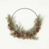 Homescapes Pinecone & Green Fir Wire Christmas Wreath