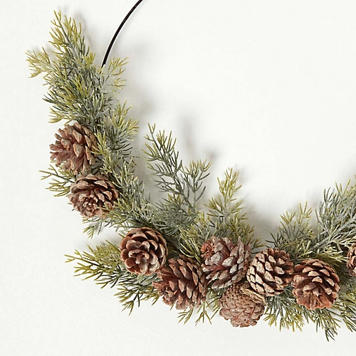 Homescapes Pinecone & Green Fir Wire Christmas Wreath 2 Homescapes Pinecone & Green Fir Wire Christmas Wreath - Image 2