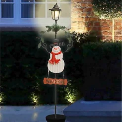 Indoor / Outdoor 114cm Tall Christmas Lantern Light - Snowman