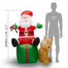 Inflatable Christmas Decoration - Sitting Santa With LED Lights - 1.5m (5ft)