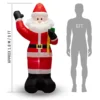 Inflatable Christmas Decoration - Waving Santa With LED Lights - 1.8m (6ft)