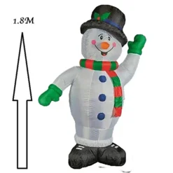 Inflatable Snowman Pre Lit LED Christmas Decoration 1.8M Festive Garden Display -Deals Christmas Decor Store inflatable snowman pre lit led christmas decoration 1 8m festive garden display5053844295335 03c MP
