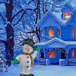 Inflatable Snowman Pre Lit LED Christmas Decoration 1.8M Festive Garden Display -Deals Christmas Decor Store inflatable snowman pre lit led christmas decoration 1 8m festive garden display5053844295335 04c MP