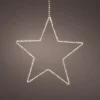 Large 58cm Christmas Star With Metal Frame And 175 LED Warm White Lights Hanging Window Or Wall Decoration.