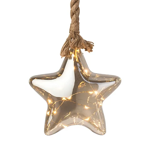 Large Christmas LED Star Rope Light 15 Warm White LED In 20cm Tinted Star 1 Large Christmas LED Star Rope Light 15 Warm White LED In 20cm Tinted Star