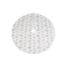 Large Christmas Tree Skirt White Gold Snowflakes Faux Fur Tree Trim Mat 110cm