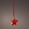 Large Red LED Christmas Star Rope Light 15 Micro LEDs In 20cm Red Tinted Star