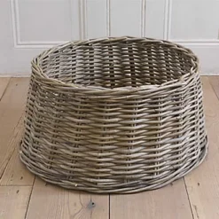 Large Woven Tree Skirt - Basket Style Christmas Tree Base - Measures H30cm X Top Dia.50cm, Base Dia. 60cm