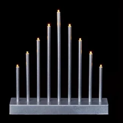 LED Christmas Candle Bridge Silver Battery Operated Warm Light Decoration