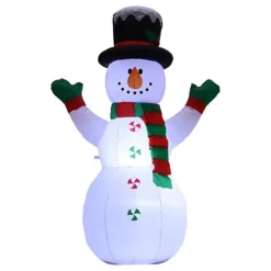 Livingandhome 120CM Inflatable Snowman Christmas Yard Decoration With LED -Deals Christmas Decor Store livingandhome 120cm inflatable snowman christmas yard decoration with led0735940264099 04c MP