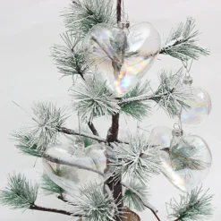Livingandhome 12Pcs Heart Pearlescent Glass Hanging Christmas Baubles Ornaments -Deals Christmas Decor Store livingandhome 12pcs heart pearlescent glass hanging christmas baubles ornaments0735940286596 04c MP