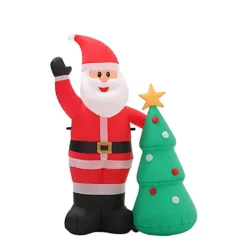 Livingandhome 150 Cm Christmas Inflatable Decoration LED Blow Up Santa Claus Outdoor Xmas Decor -Deals Christmas Decor Store livingandhome 150 cm christmas inflatable decoration led blow up santa claus outdoor xmas decor0735940291040 04c MP