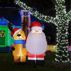 Livingandhome 150 Cm LED Christmas Inflatable Decoration Blow Up Santa Claus And Reindeer Outdoor Xmas Decor 7 Livingandhome 150 Cm LED Christmas Inflatable Decoration Blow Up Santa Claus And Reindeer Outdoor Xmas Decor -Deals Christmas Decor Store livingandhome 150 cm led christmas inflatable decoration blow up santa claus and reindeer outdoor xmas decor0735940291033 04c MP