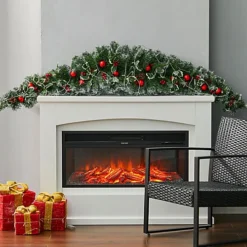 Livingandhome 180 Cm Artificial Red Ball Berries Christmas Swag With 50 LED Lights 6 Livingandhome 180 Cm Artificial Red Ball Berries Christmas Swag With 50 LED Lights -Deals Christmas Decor Store livingandhome 180 cm artificial red ball berries christmas swag with 50 led lights0735940277242 03c MP