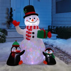 Livingandhome 180 Cm Christmas Inflatable Decoration LED Blow Up Snowman Penguin Outdoor Xmas Decor -Deals Christmas Decor Store livingandhome 180 cm christmas inflatable decoration led blow up snowman penguin outdoor xmas decor0735940291095 03c MP