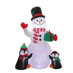 Livingandhome 180 Cm Christmas Inflatable Decoration LED Blow Up Snowman Penguin Outdoor Xmas Decor -Deals Christmas Decor Store livingandhome 180 cm christmas inflatable decoration led blow up snowman penguin outdoor xmas decor0735940291095 04c MP