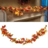 Livingandhome 180 Cm Pumpkin Autumn Christmas Halloween Garland Home Decration With Lights