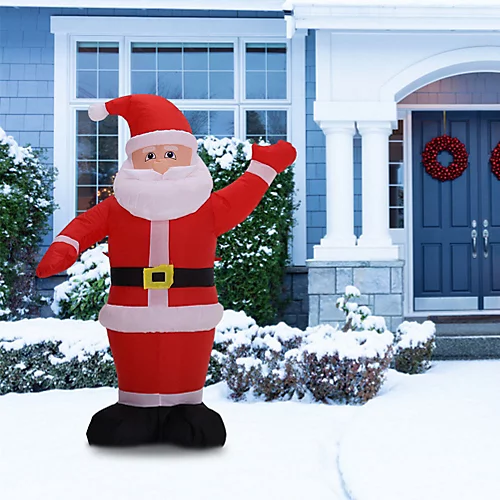 Livingandhome 180CM Inflatable Santa Claus Christmas Yard Decoration With LED 3 Livingandhome 180CM Inflatable Santa Claus Christmas Yard Decoration With LED - Image 3