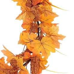 Livingandhome 180CM Maple Leaf Autumn Christmas Garland Home Decor With LED Light -Deals Christmas Decor Store livingandhome 180cm maple leaf autumn christmas garland home decor with led light0735940256742 04c MP