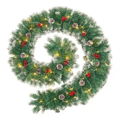 Livingandhome 2.7 M Pine Cones Berries Christmas Garland With LED Lights -Deals Christmas Decor Store livingandhome 2 7 m pine cones berries christmas garland with led lights0735940277198 03c MP